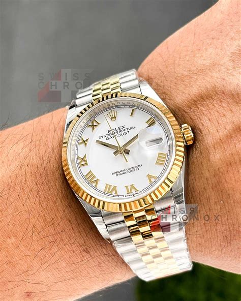 rolex 36 on wrist|rolex 36mm datejust two tone.